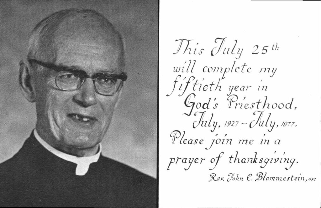 portretfoto en dankende tekst voor 50 jaar priesterschap